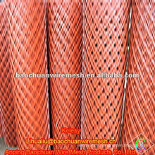 Orange pvc coated welded steel nets in store